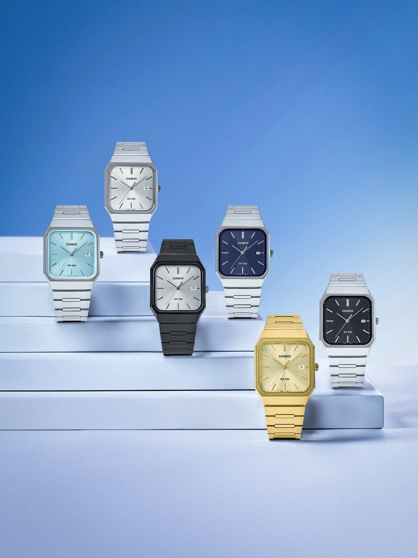 Casio Vintage // The MTP-B185 Series. Six colourways built for every customer &amp; every occasion.