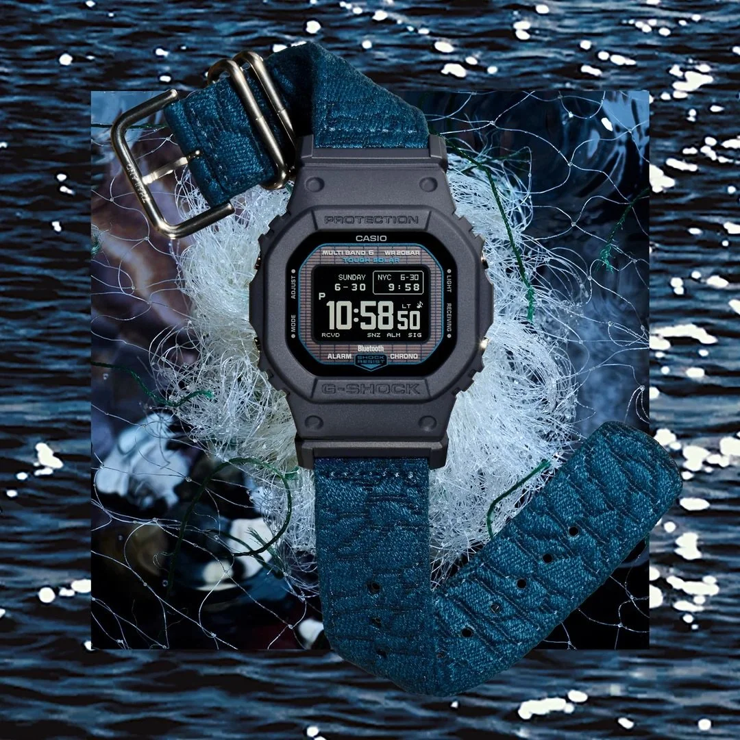 G-SHOCK // Built for the planet, worn for the everyday 🌍

The GWBX5600CBG-2D is doing things differently. The band is crafted from reclaimed fishing nets &mdash; giving ocean waste a second life on your wrist.

&middot; Memory-in-pixel LCD display
&