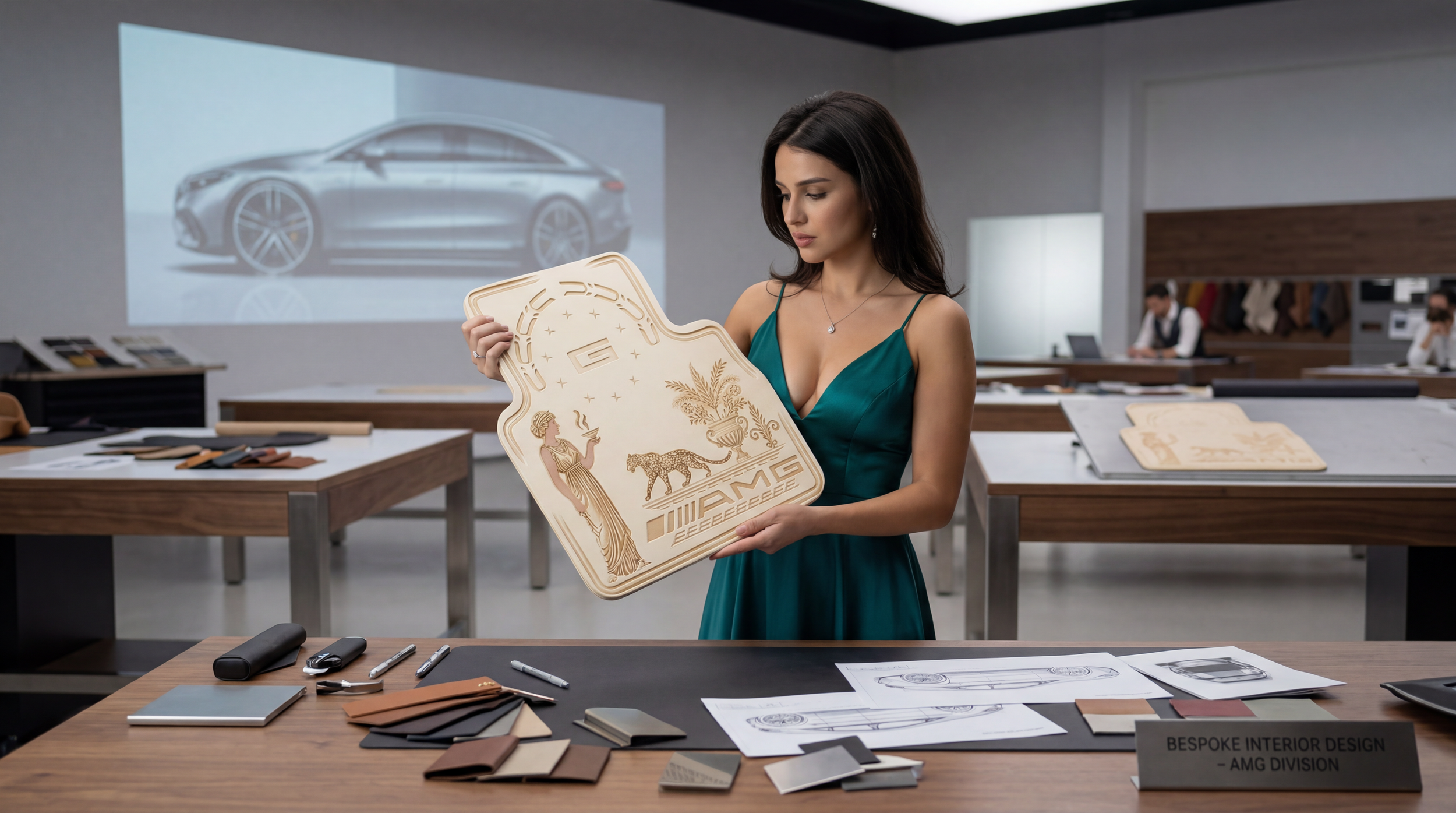 Inspired G-Wagon AutoFloor in Bone Solid Surface