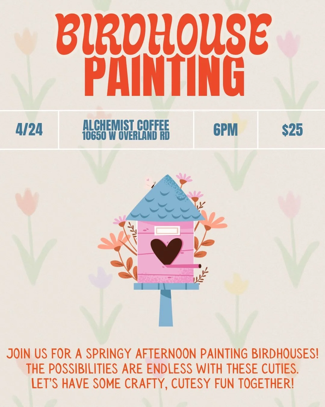 Tis this season for painting birdhouses!! Because birds deserve to have cute homes too. Tix available at the link in biiooooooo🐦💓🌈🏡 

#boiseevents #craftclub #thingstodoboise #totallyboise #visitboise