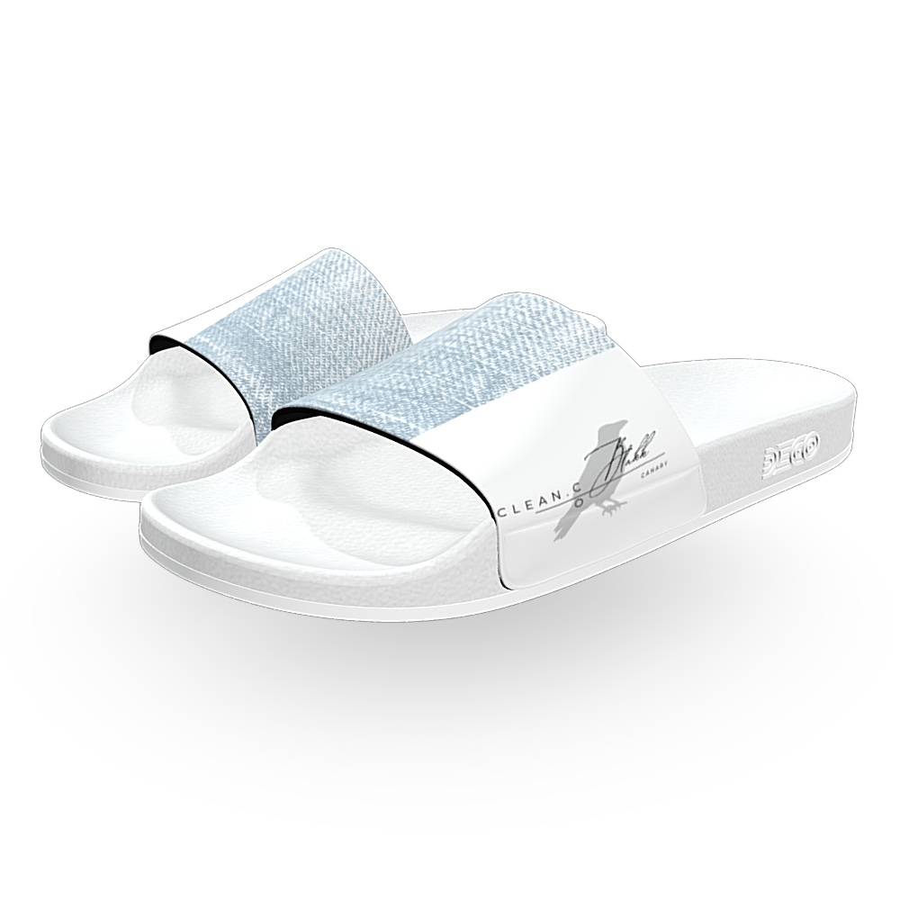 Sky Blue Jeans Digital Print + LOGO Slides