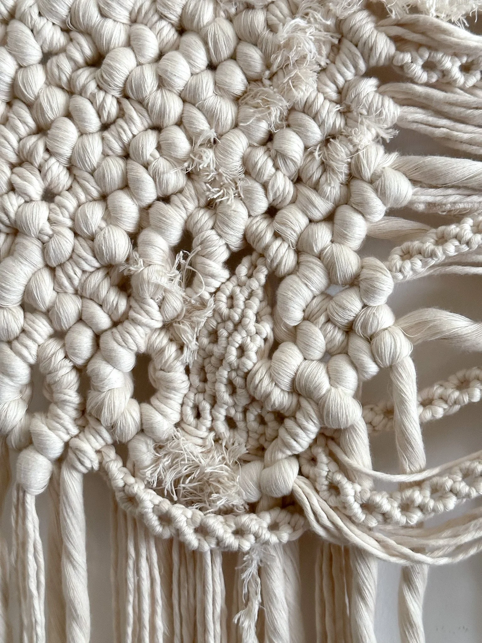 Close up of organic detail in bespoke macrame artwork Hope 004 by textile artist Ana Salazar.jpg
