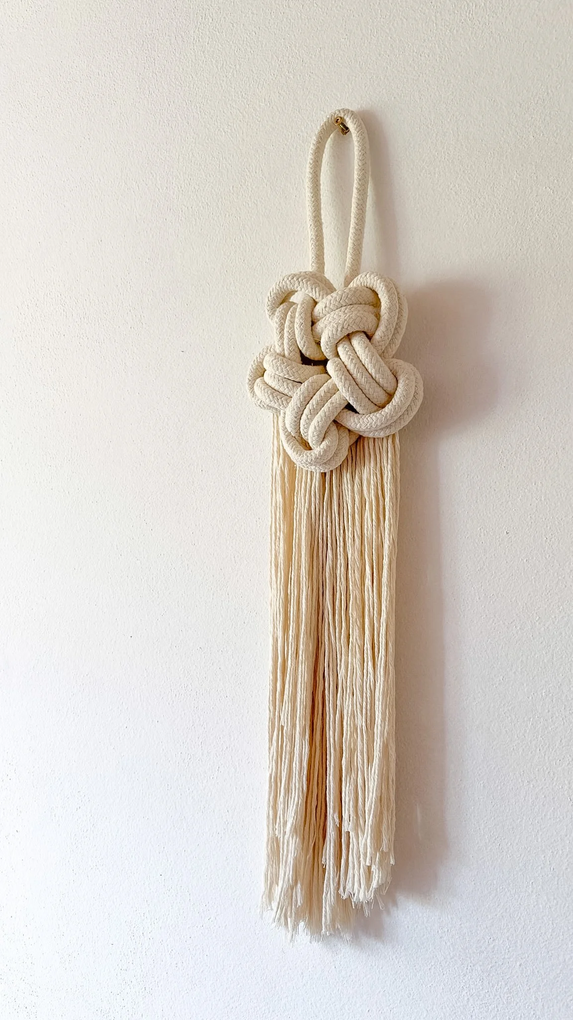side perspective of 5 Point Start knot sculpture in braided cotton | Ana Salazar Atelier.JPG
