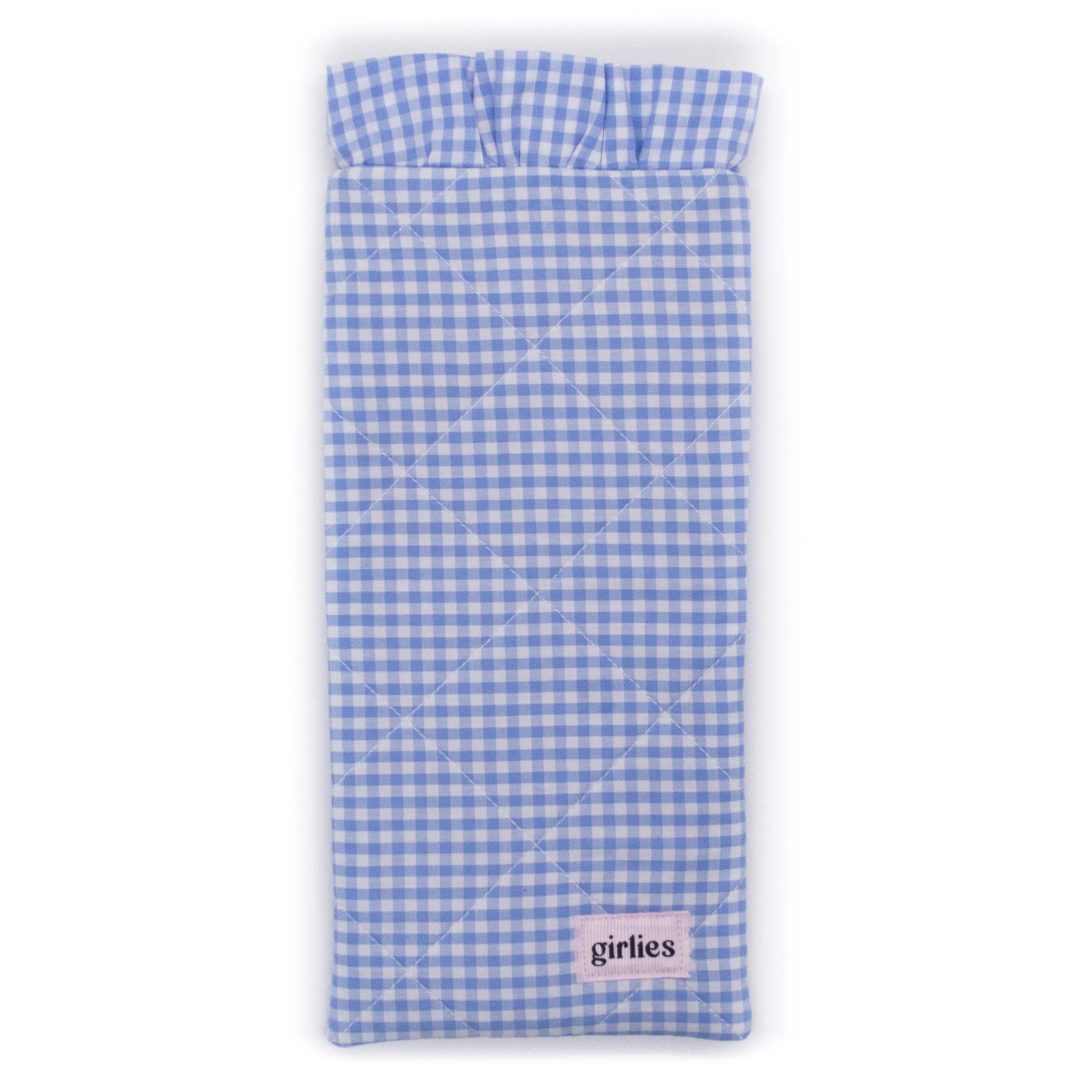 Blue Gingham Gaming Sleeve