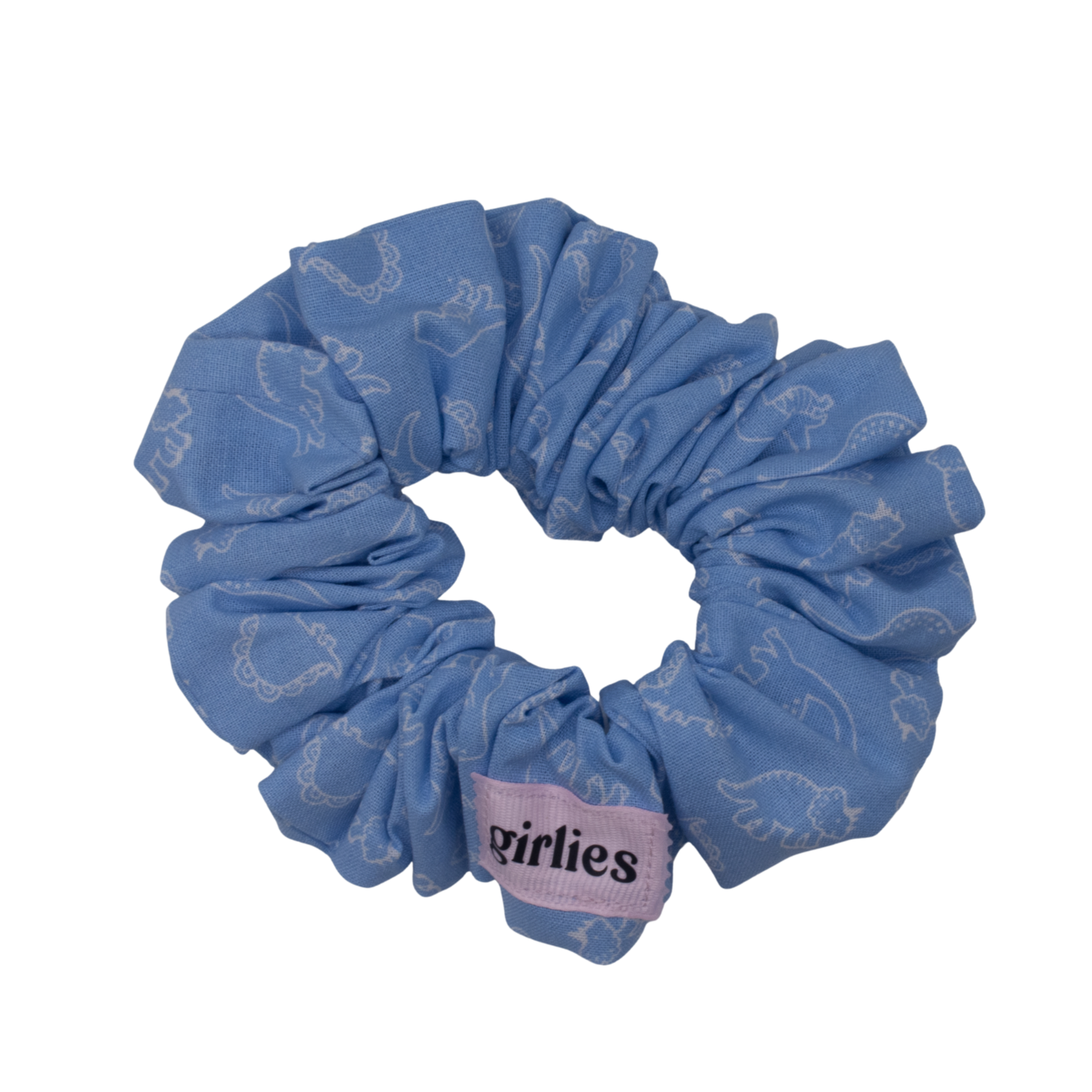 Blue Dino Scrunchie