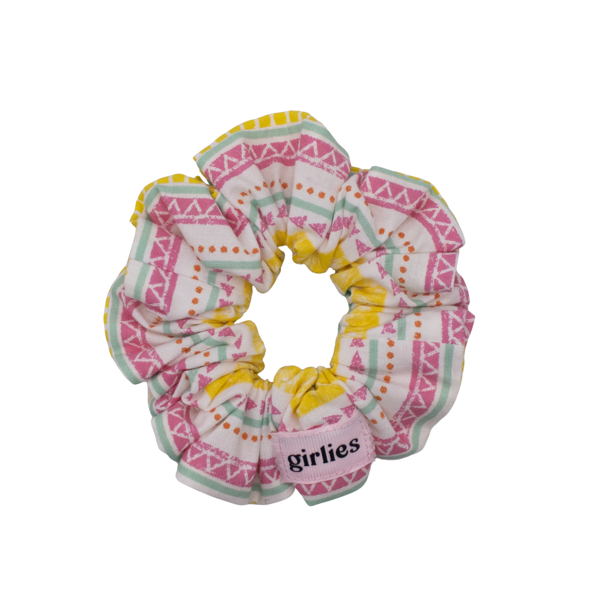 Pink Aztec Scrunchie