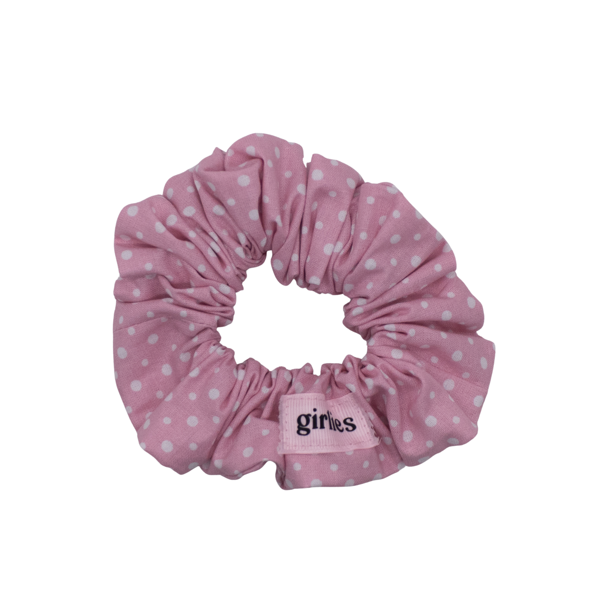Pink Polka Scrunchie
