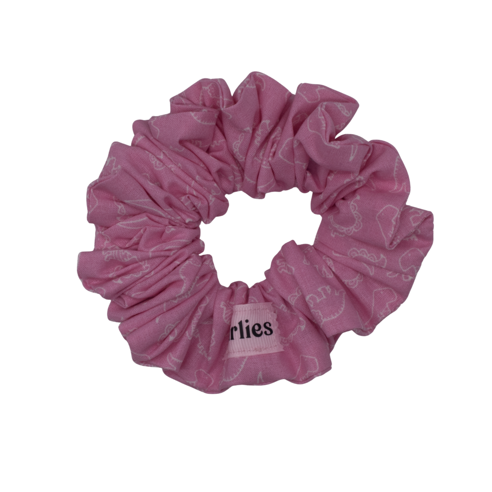 Pink Dino Scrunchie