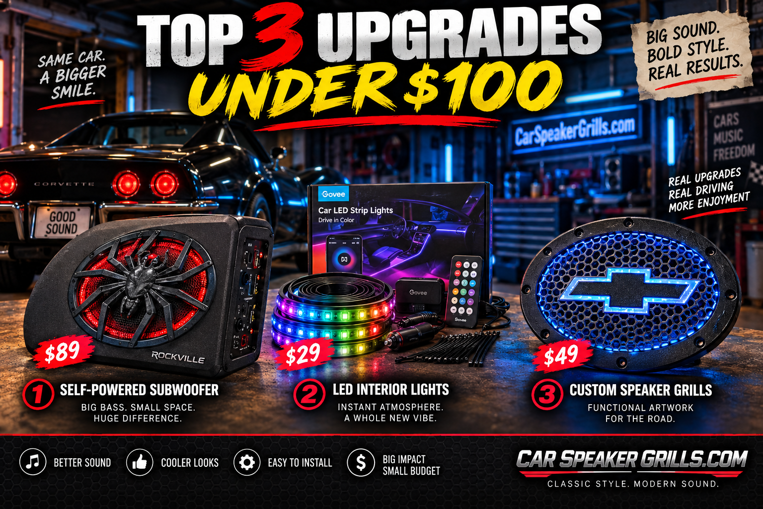 Top 3 Upgrades under $100 to Fix Up Your Ride
