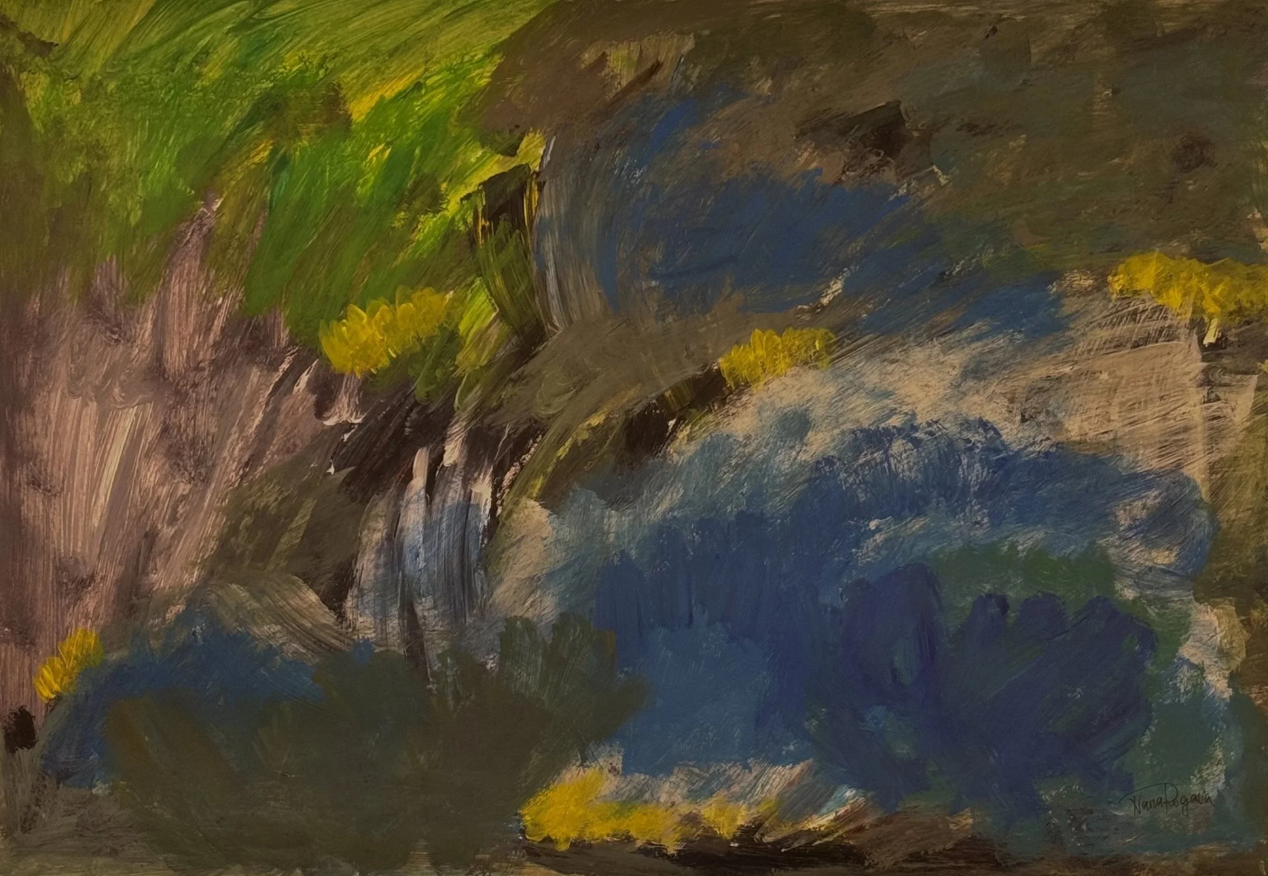 ,,Komposition“ · 2025 · Acryl auf Papier · 60x45