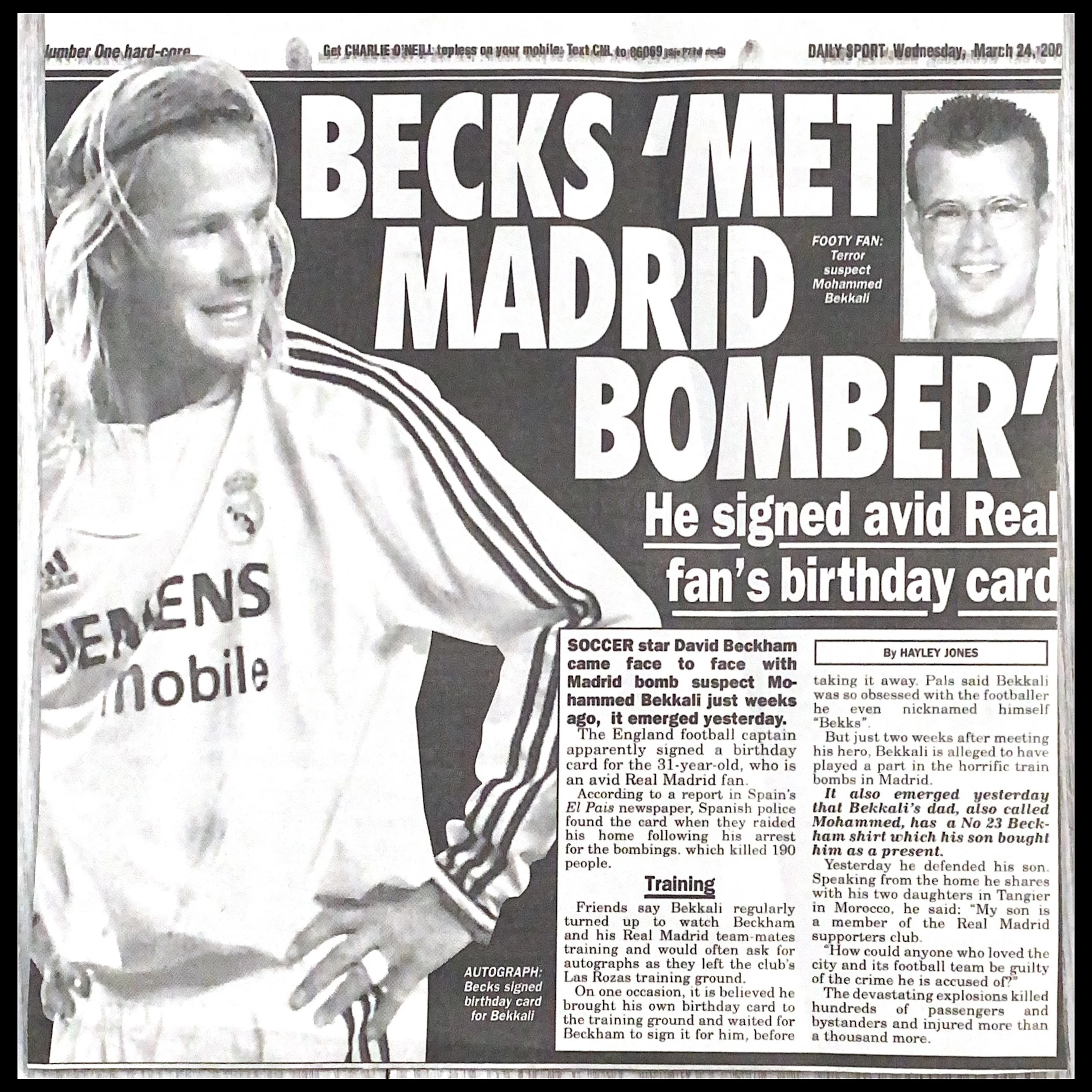 Beckham Madrid Bomber