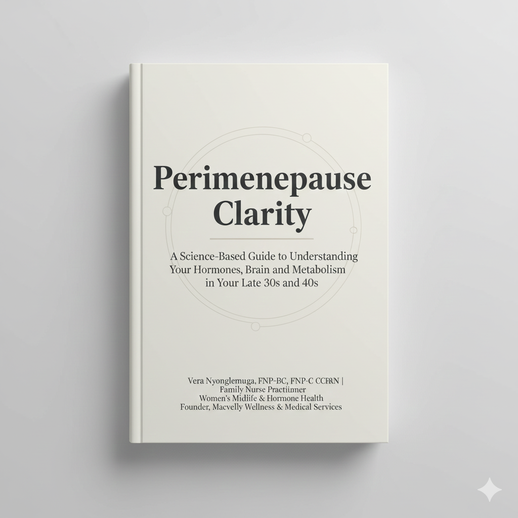 Perimenopause Clarity  A Science-Based Guide to Understanding Your Hormones, Brain, and Metabolism in Your Late 30s and 40s.  Stop guessing. Start understanding the biology of your transition.