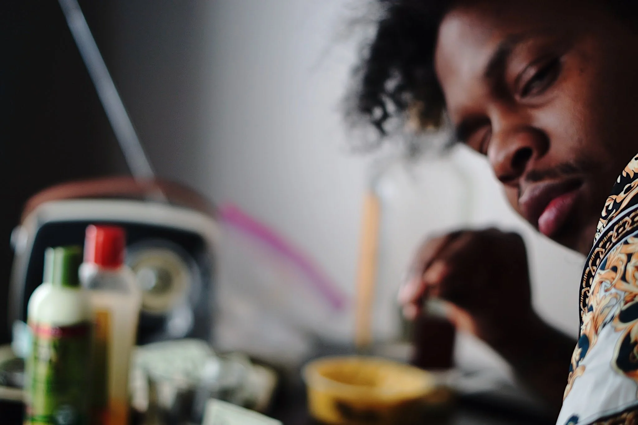 man preparing cannabis candid lifestyle photography Los Angeles