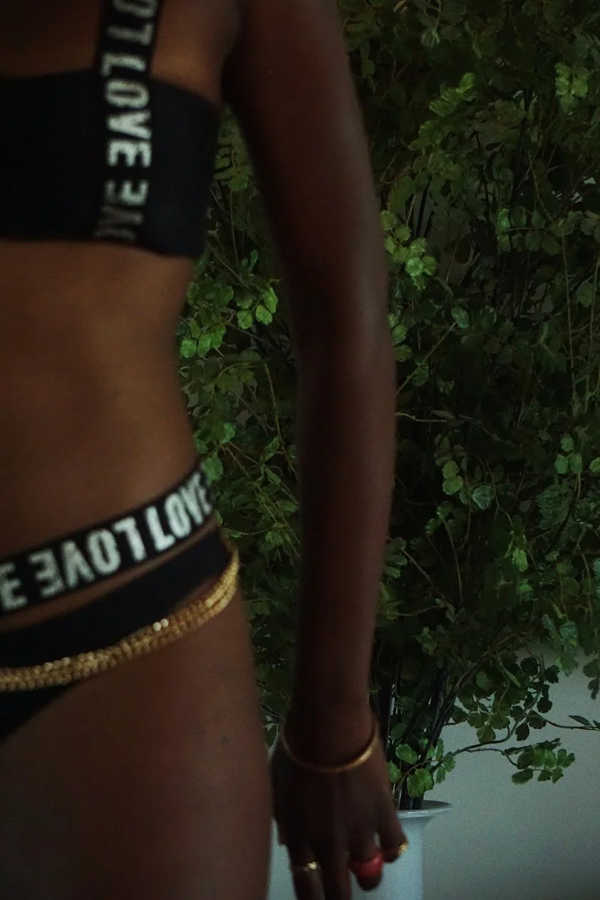 close up of woman waist with jewelry and greenery lifestyle detail photography Los Angeles