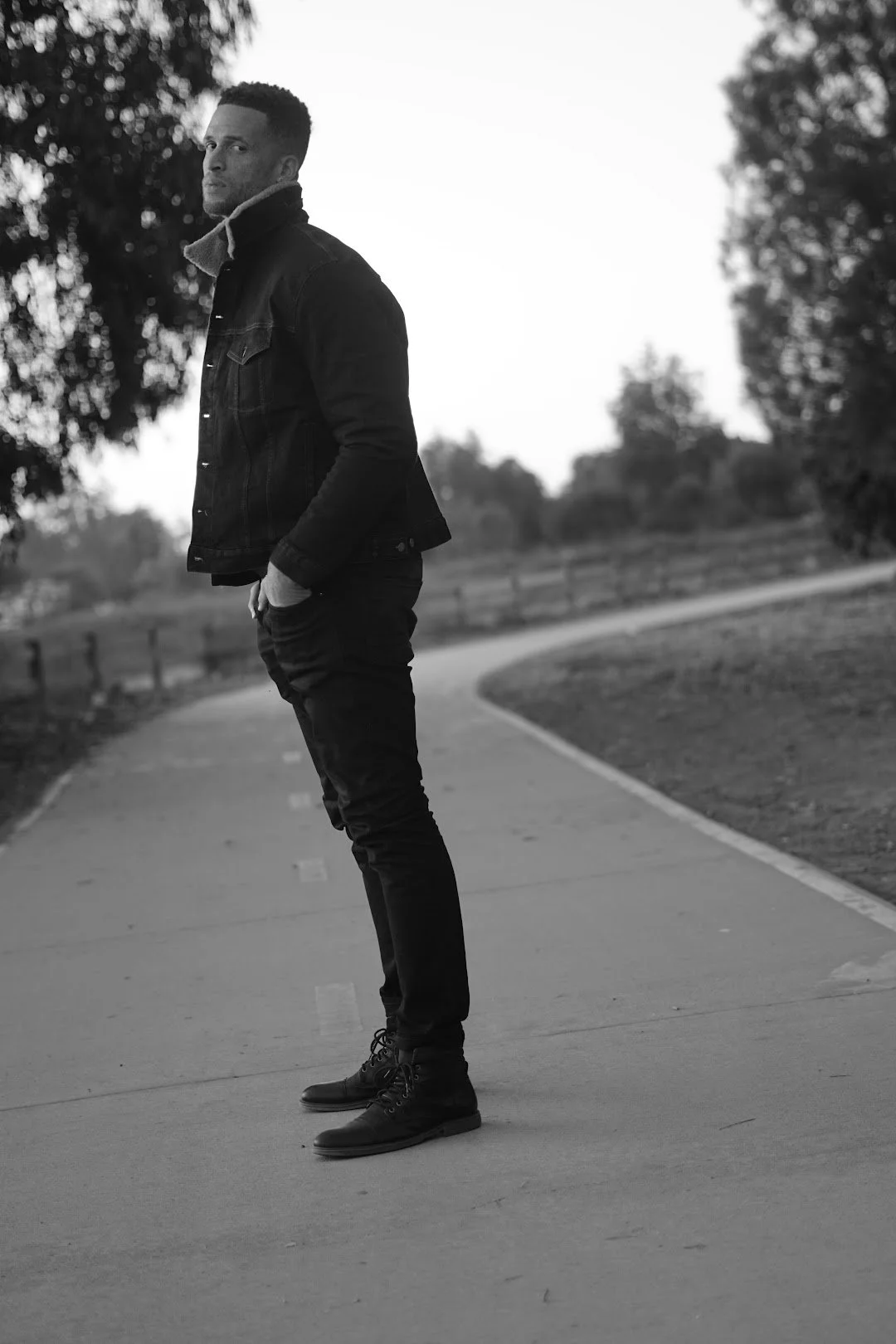 man staring at you outdoors cinematic lifestyle photography Los Angeles