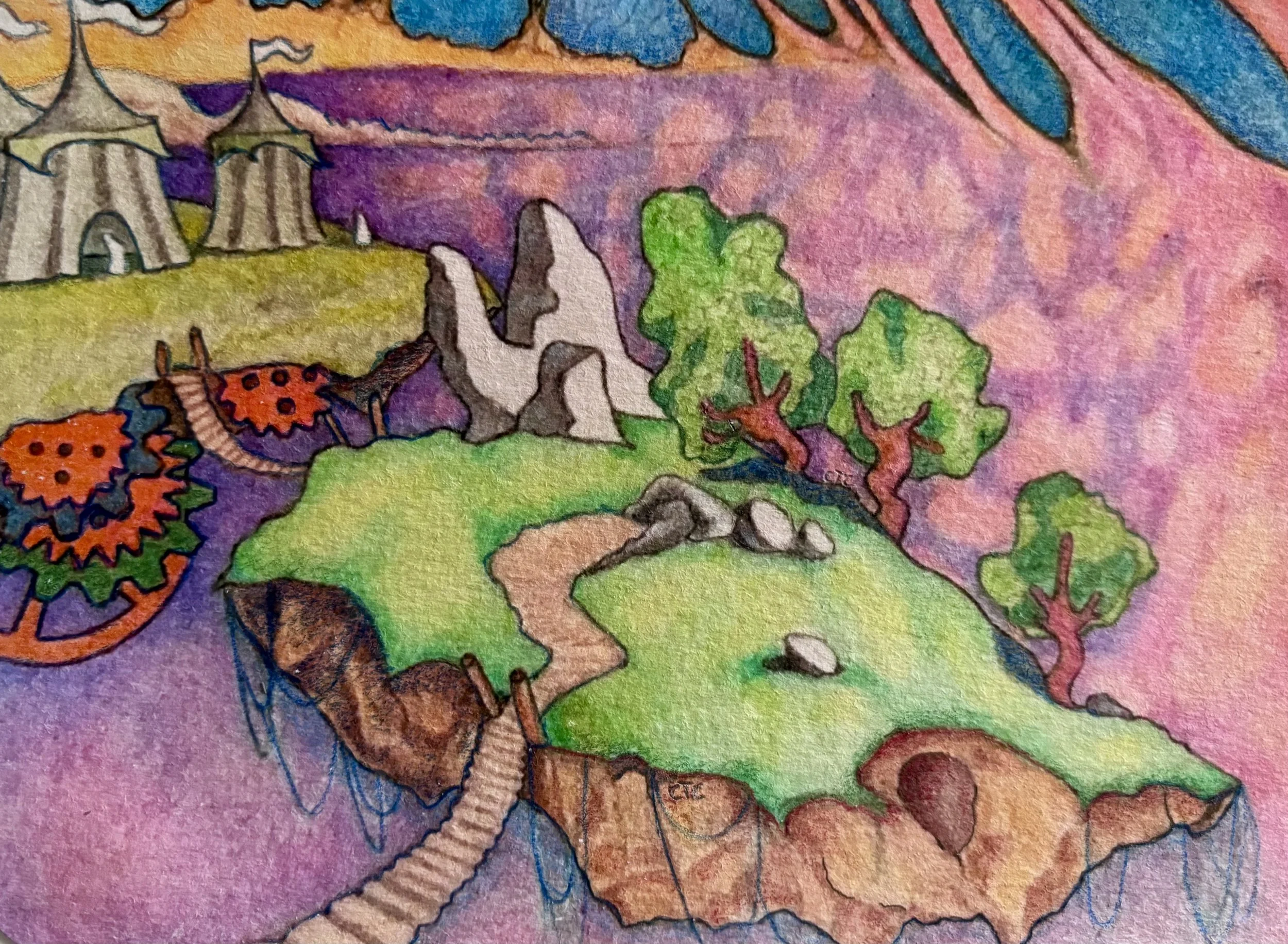 Evergreen Valley - Illustration print