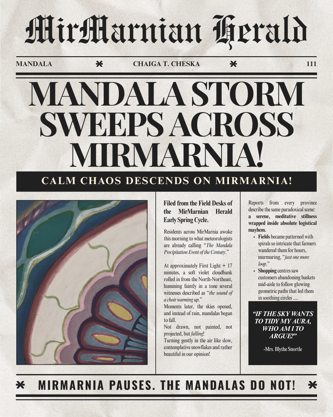 Mandala Storm Sweeps Across MirMarnia