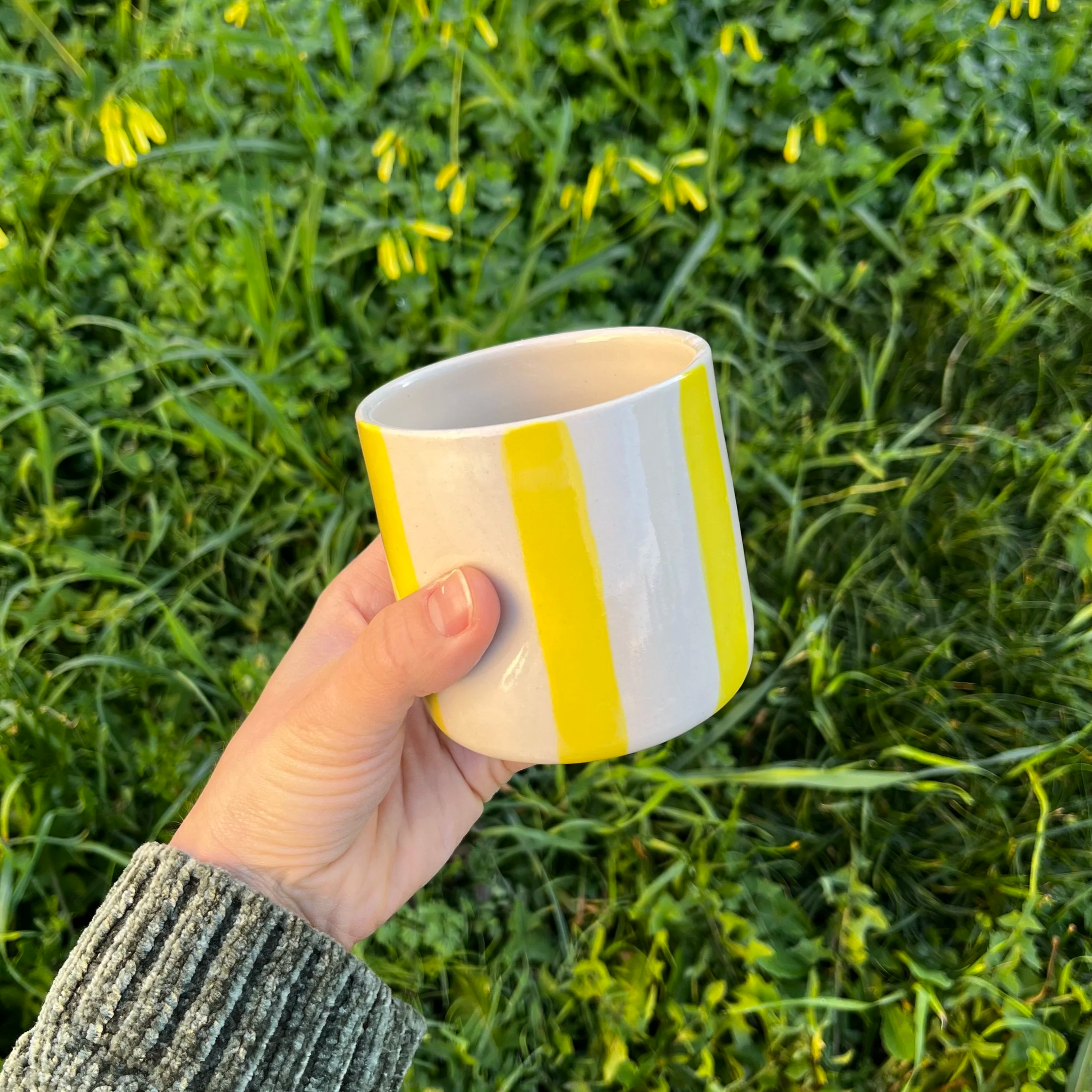 🌼 Mug Mimosa empreinte du pouce — 30 cl