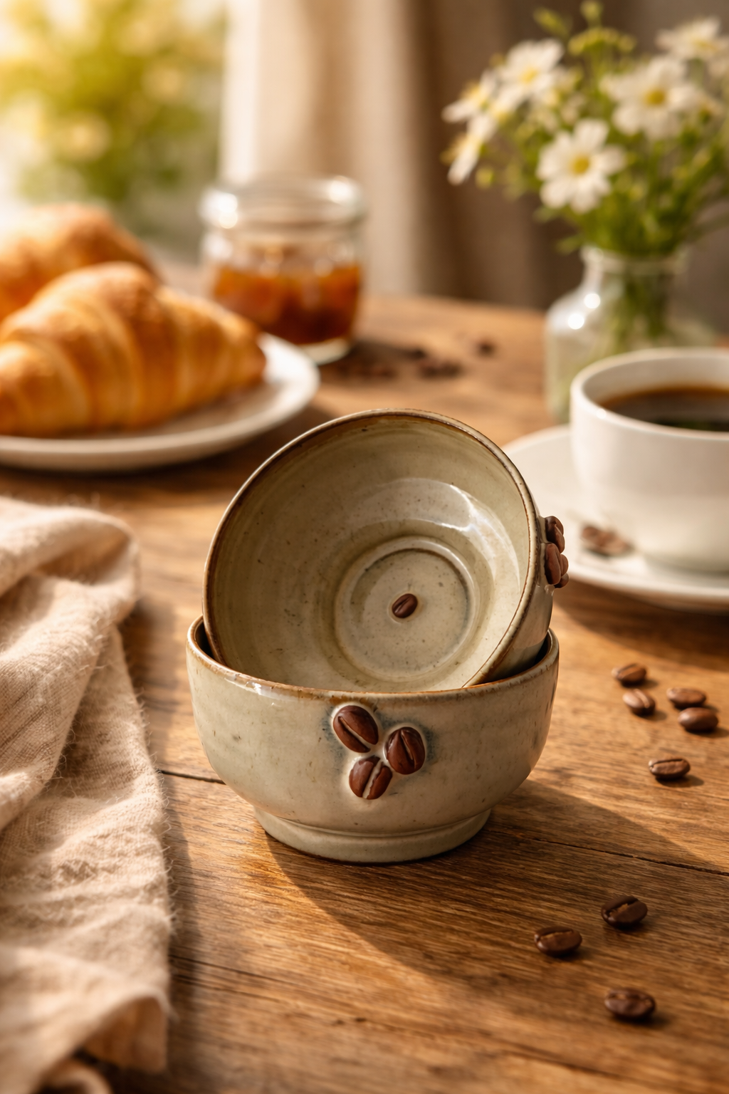 Tasse artisanale en grès faite main à Vallauris