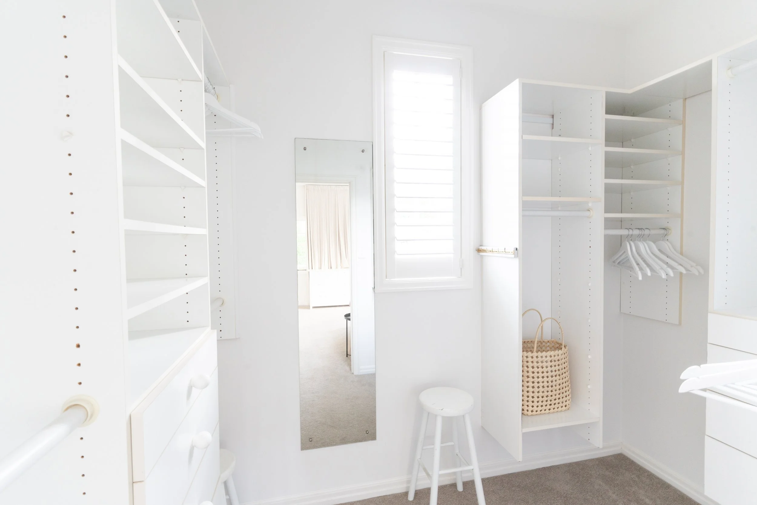 Master bedroom walk in wardrobe