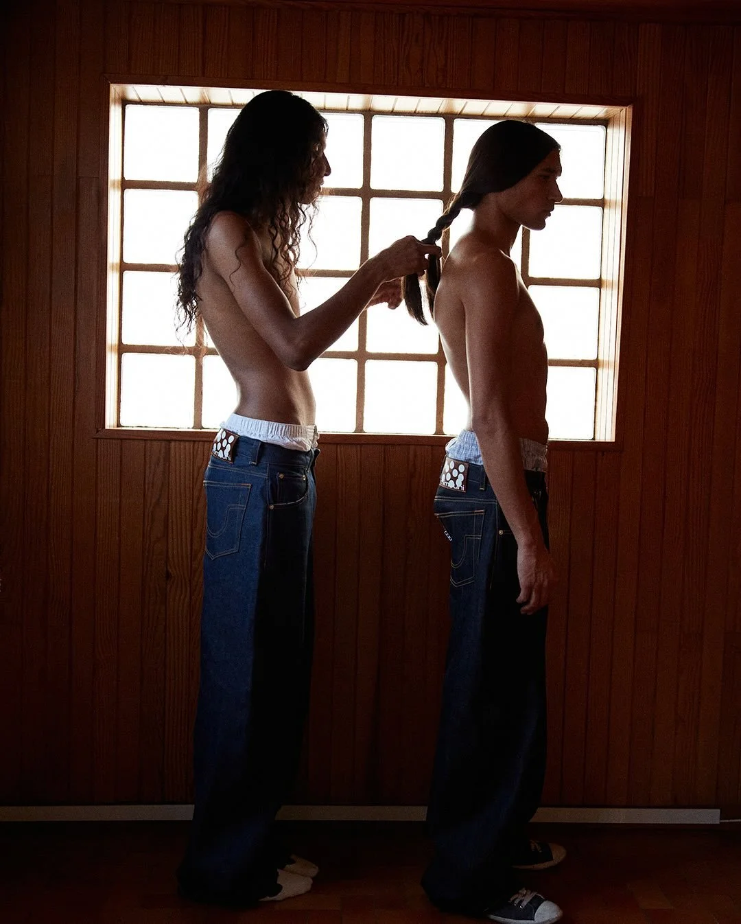 They didn&rsquo;t need to speak.

Creative director @camille_mimouni 
Global graphic design @sacha.kalfon
Photography @roseguiheux
Model @bravannunes @sao_soleil
Styled by @morgane.beaussart @camille_mimouni
Hair @khrys.hmua
Casting by @louisegomis