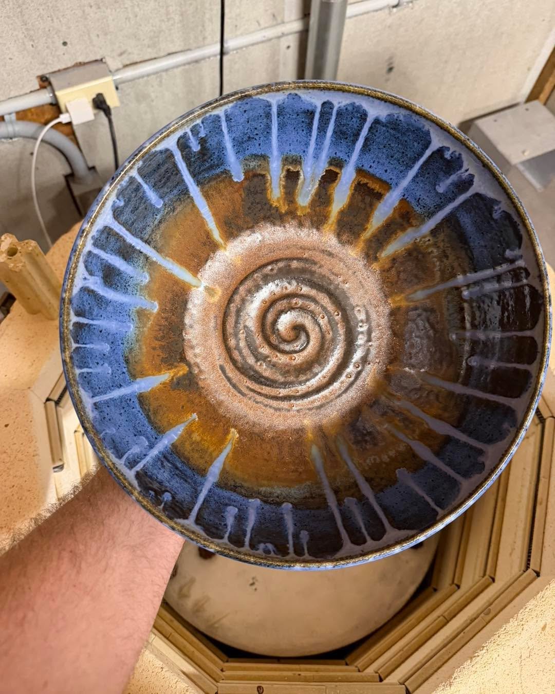 Some photos from this past weekend’s kiln unloading.  I fired the kiln primarily to finish these chalices, one of which was sent to my husband’s friend who is taking religious vows this week! 
#pottery #potterystudio #potteryofinstagram