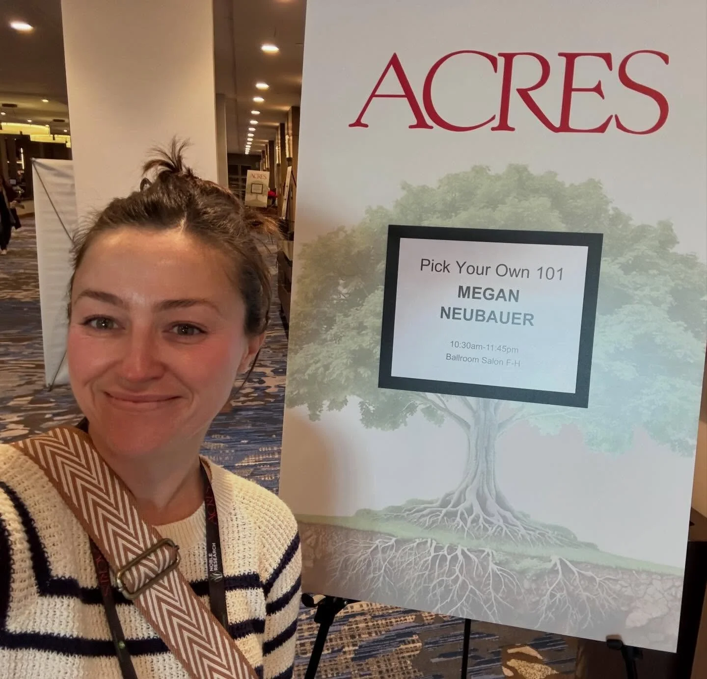 Thrilled to be back at @acresusa Eco-Ag and hosting a session on pick-your-own today!