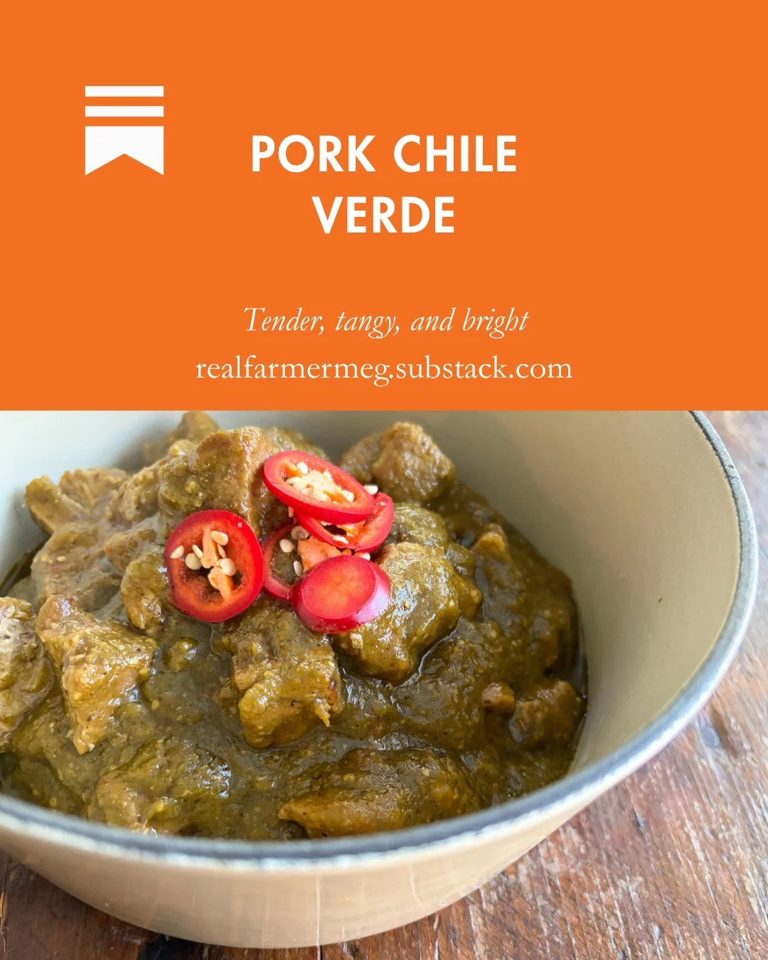 New recipe on my Substack for pork chile verde this week, made with those gorgeous Anaheim peppers from @parisnaturalfarms. Link to my newsletter with the recipe is in my profile! #eatlocal #eatlikeafarmer