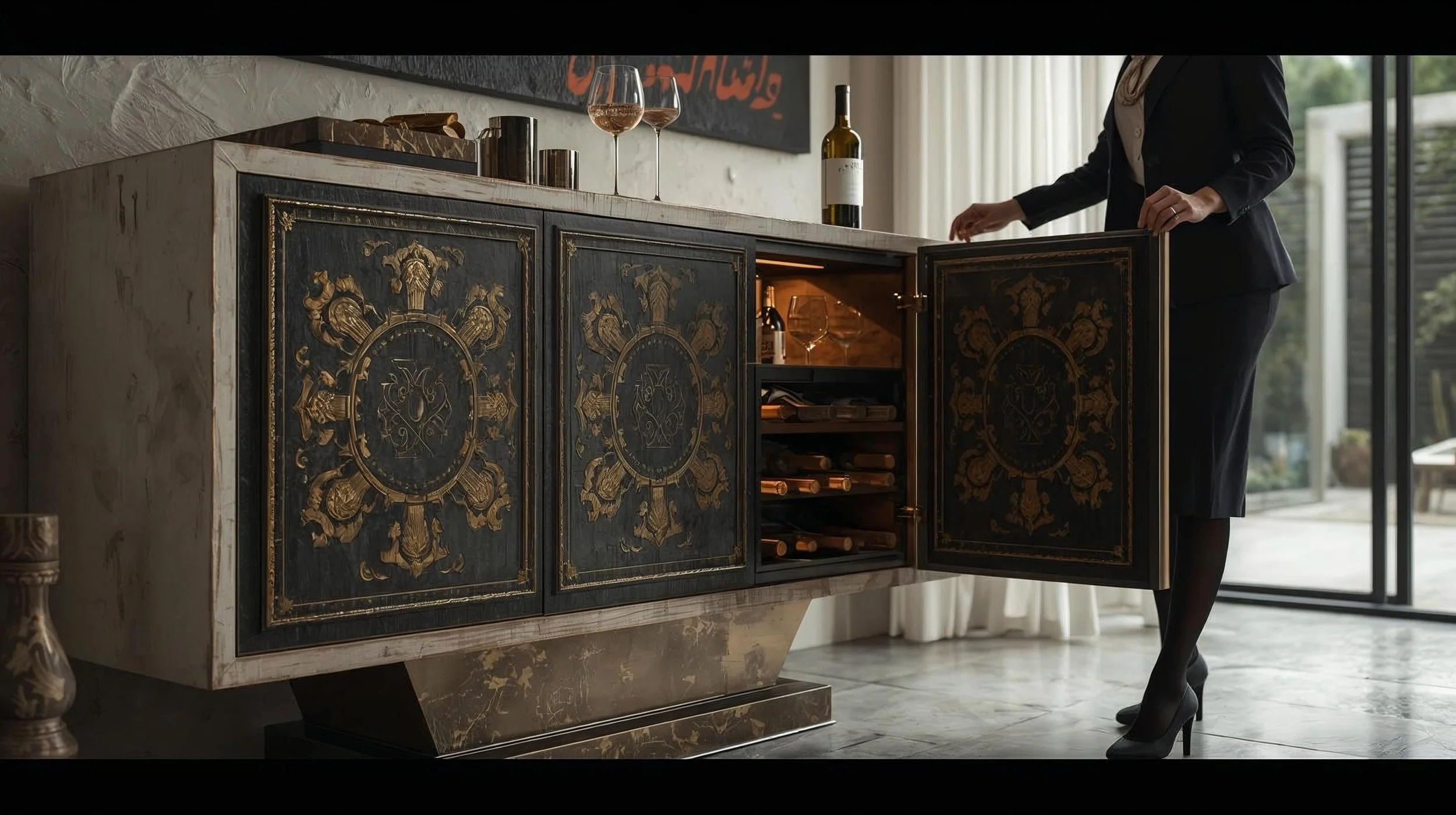 Sculptural Wine Cabinets: Where Art Meets Architecture