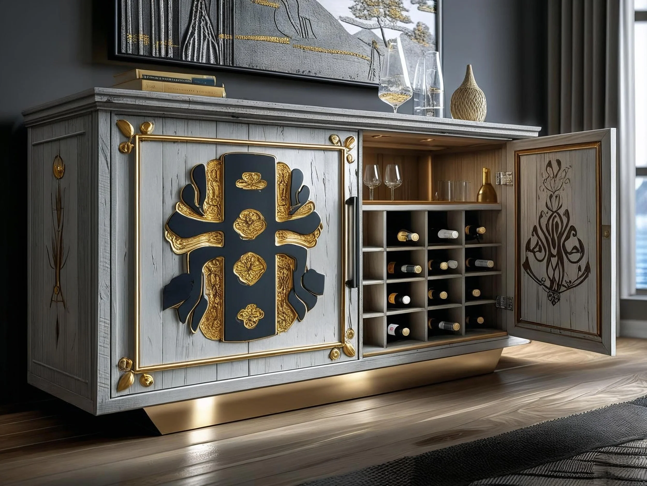 What Are Sculptural Wine Cabinets?