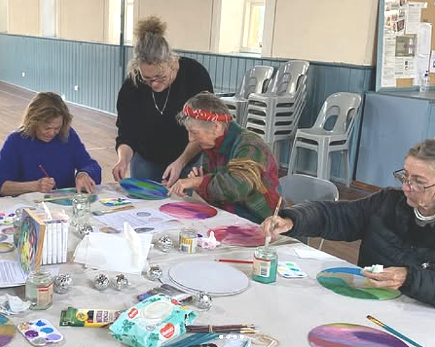 Creative workshop for participants in an art-for-wellbeing group at Cana Communities WA
