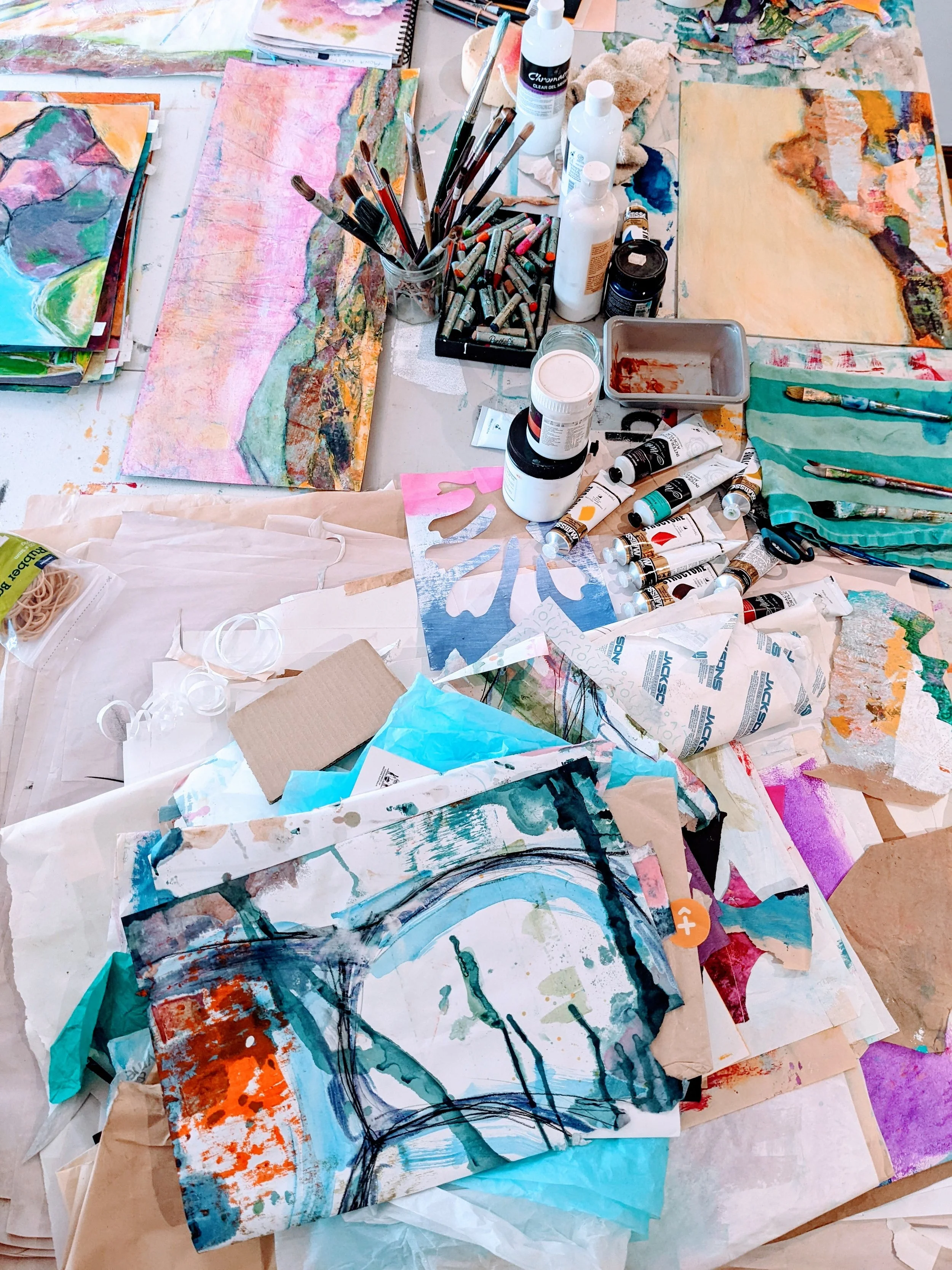 Process-based collage making during an arts in health workshop