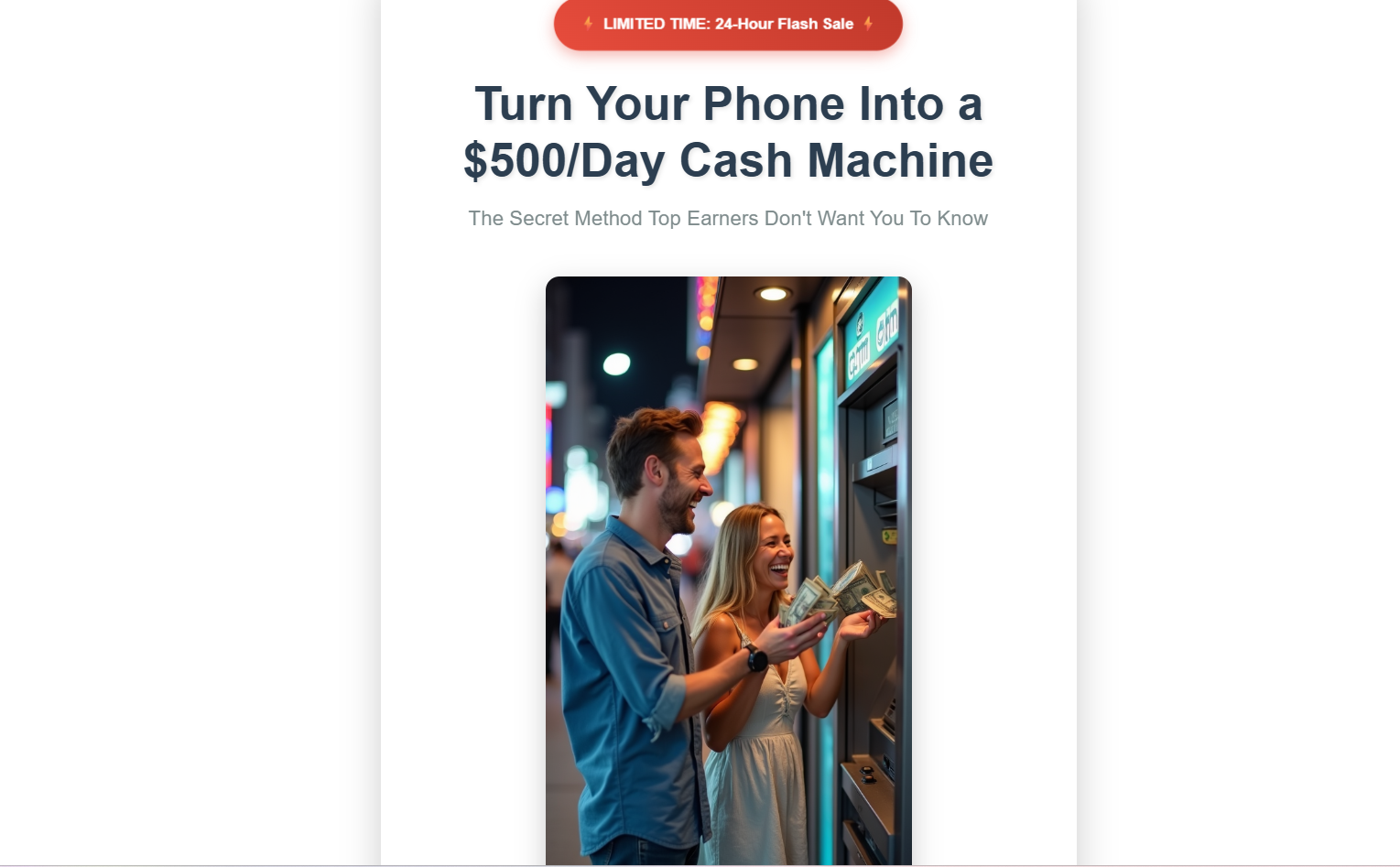Cell Phone Cash Landing Page