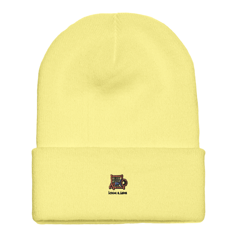 Loom and Lens Embroidered Cuffed Beanie