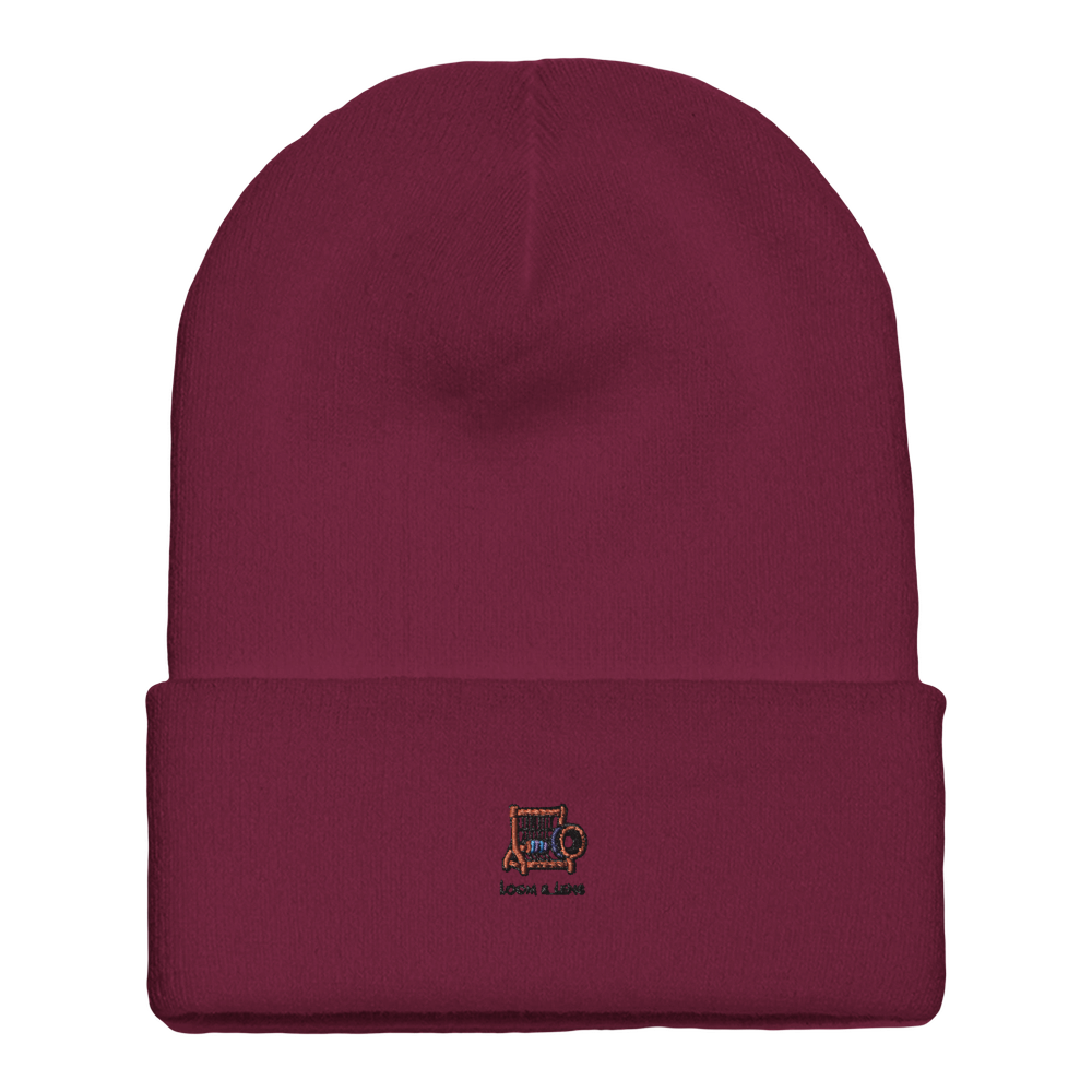 Loom and Lens Embroidered Cuffed Beanie