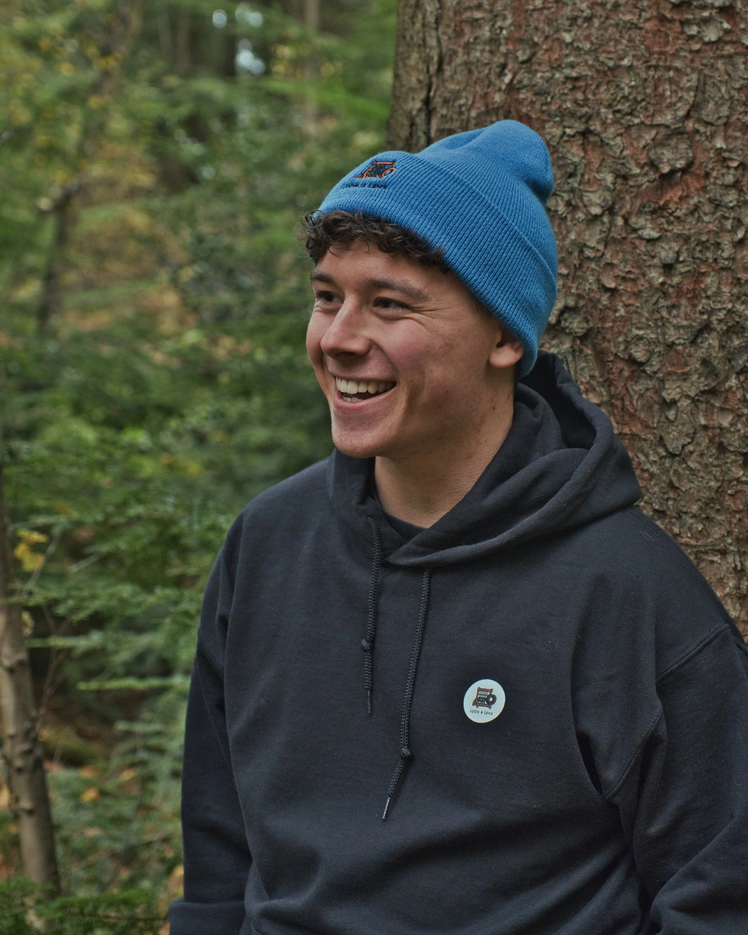 Loom and Lens Embroidered Cuffed Beanie