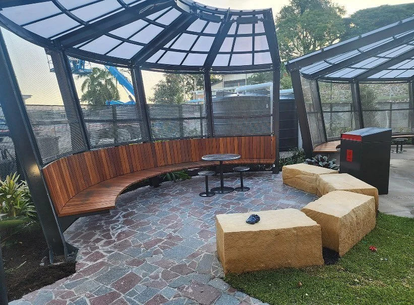 Porphyry Random and Sandstone Block Seats