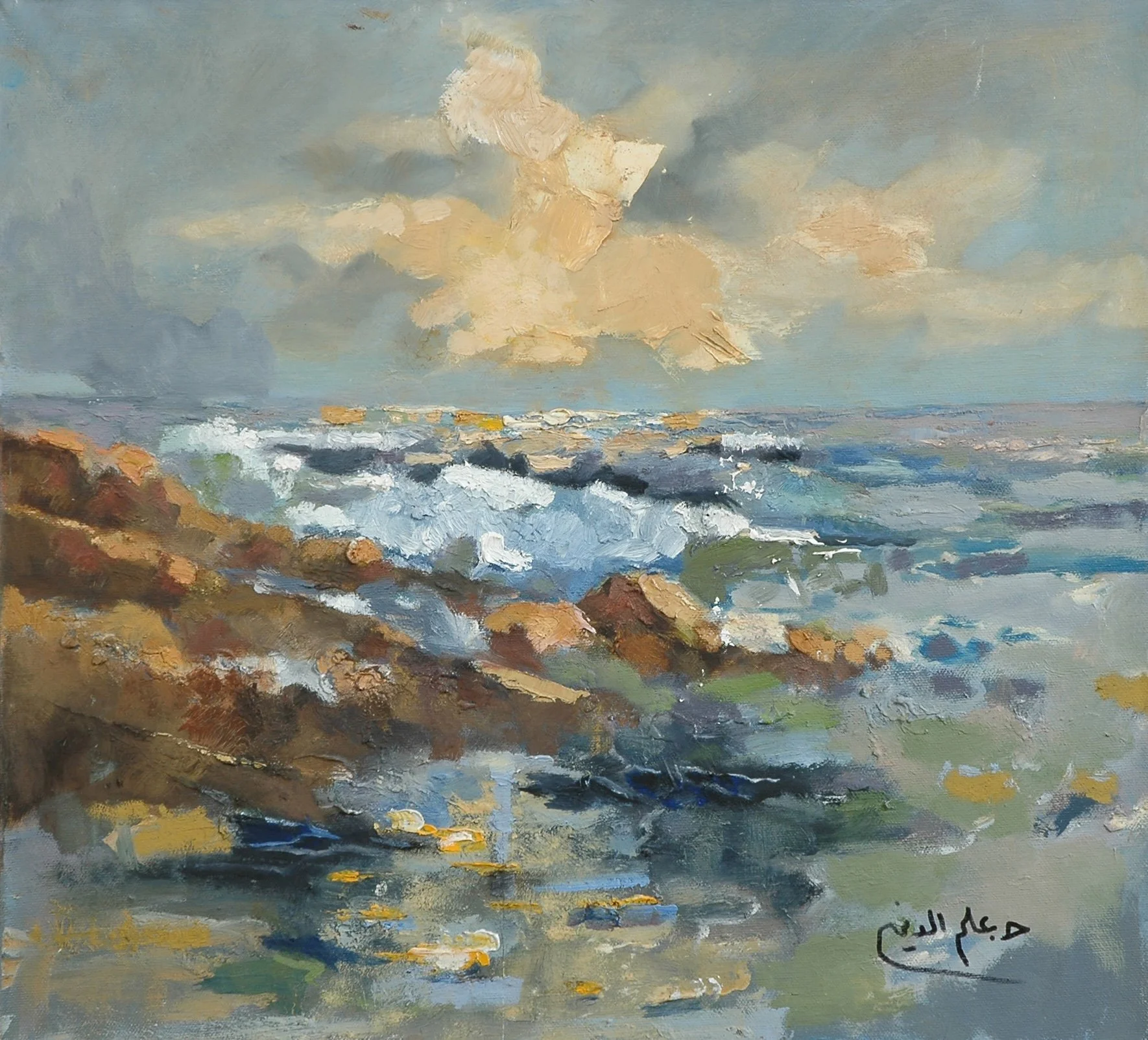 2004 - Oil on canvas - 49x49 cm - Painted with left hand