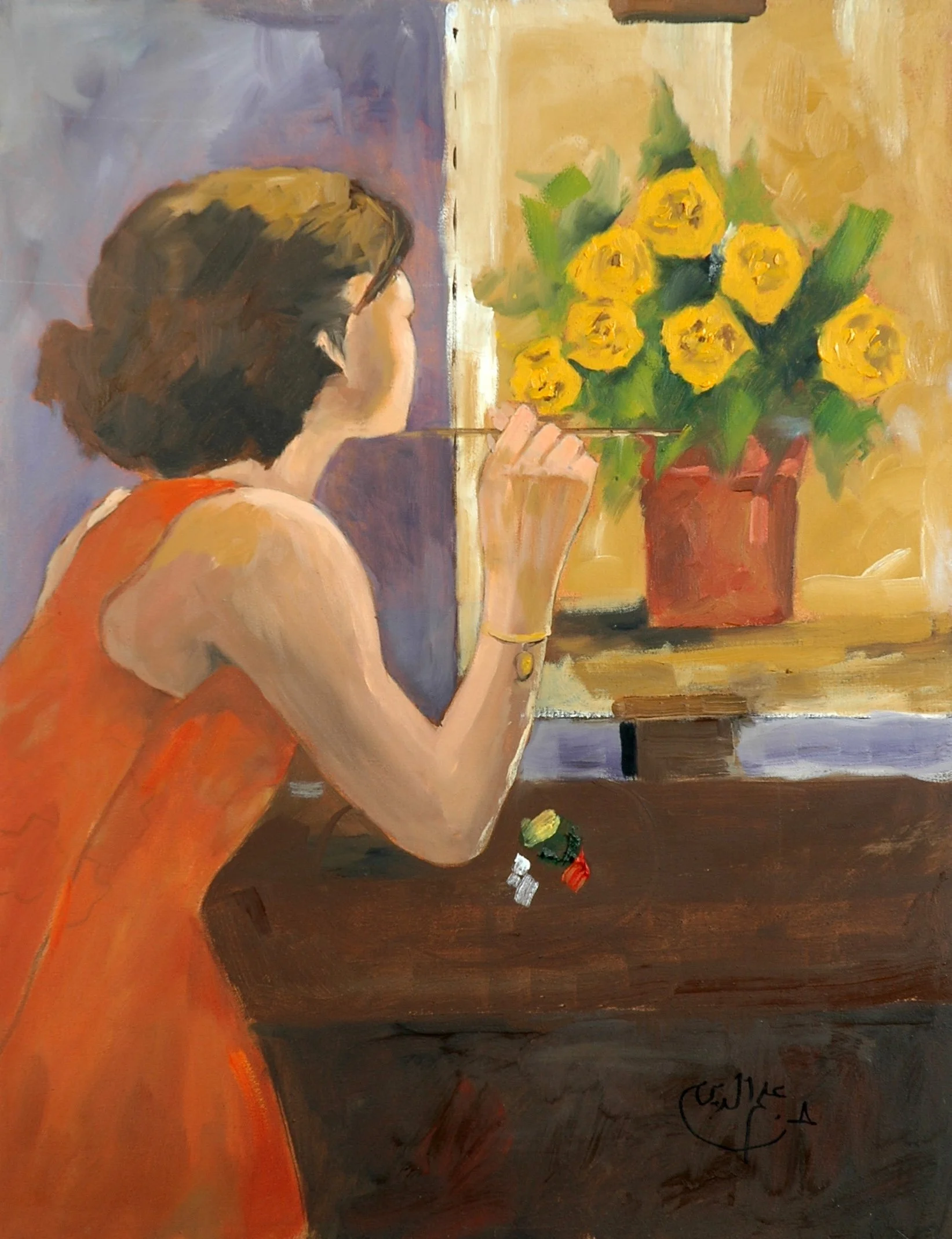 2004 - Oil on canvas - 25x19 cm - Painted with left hand