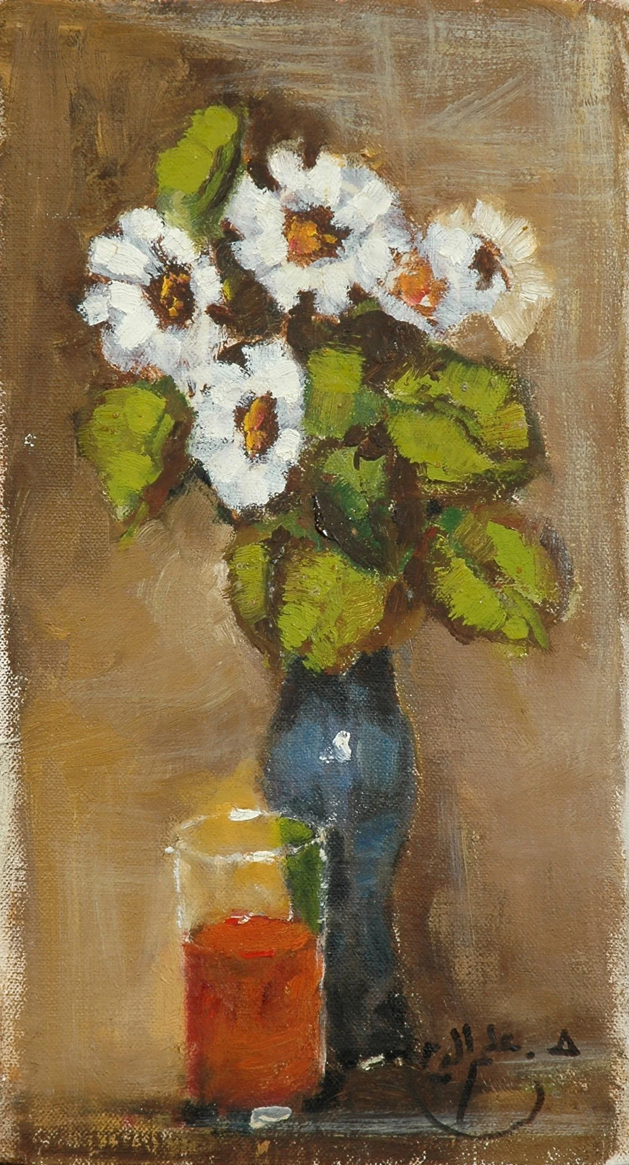 2002 - Oil on canvas - 16x33 cm - Painted with left hand