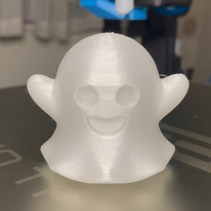 Happy little glow in the dark ghost! #3dprinting #3dprinter #ghost #glowinthedark