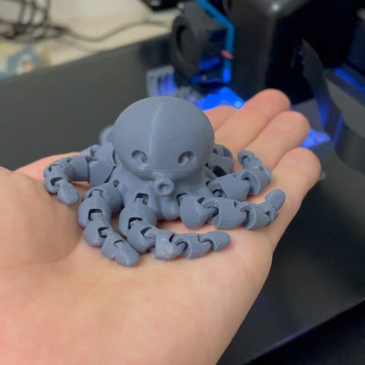 We’ll stop making flexi critters when they stop being cute! #3dprinting #flexible #octopus #dragonorchardstudios