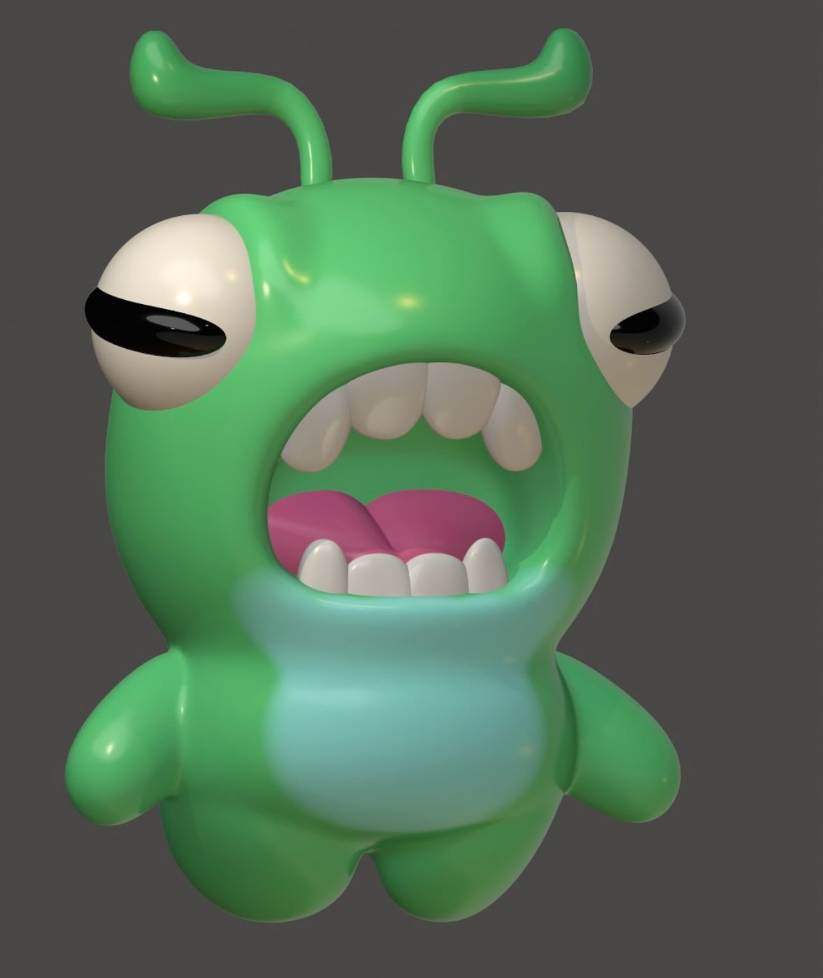 Somethings not quite right with this frog… #nomadsculpt #3ddesign #nomadsculpt #davereed #frog #alien