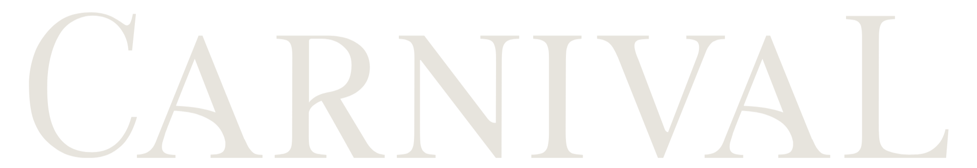 The word "CARNIVAL" in bold capital letters with a black background.