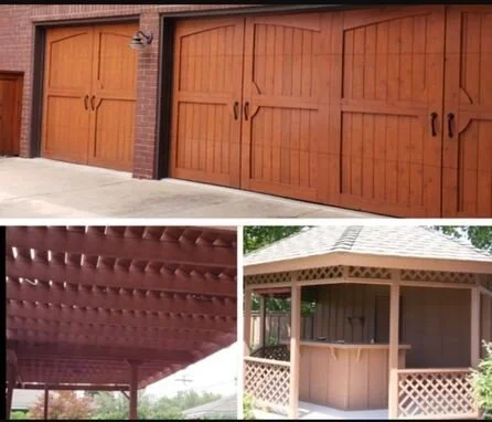 Pergola Staining, Garage Door Staining Tulsa