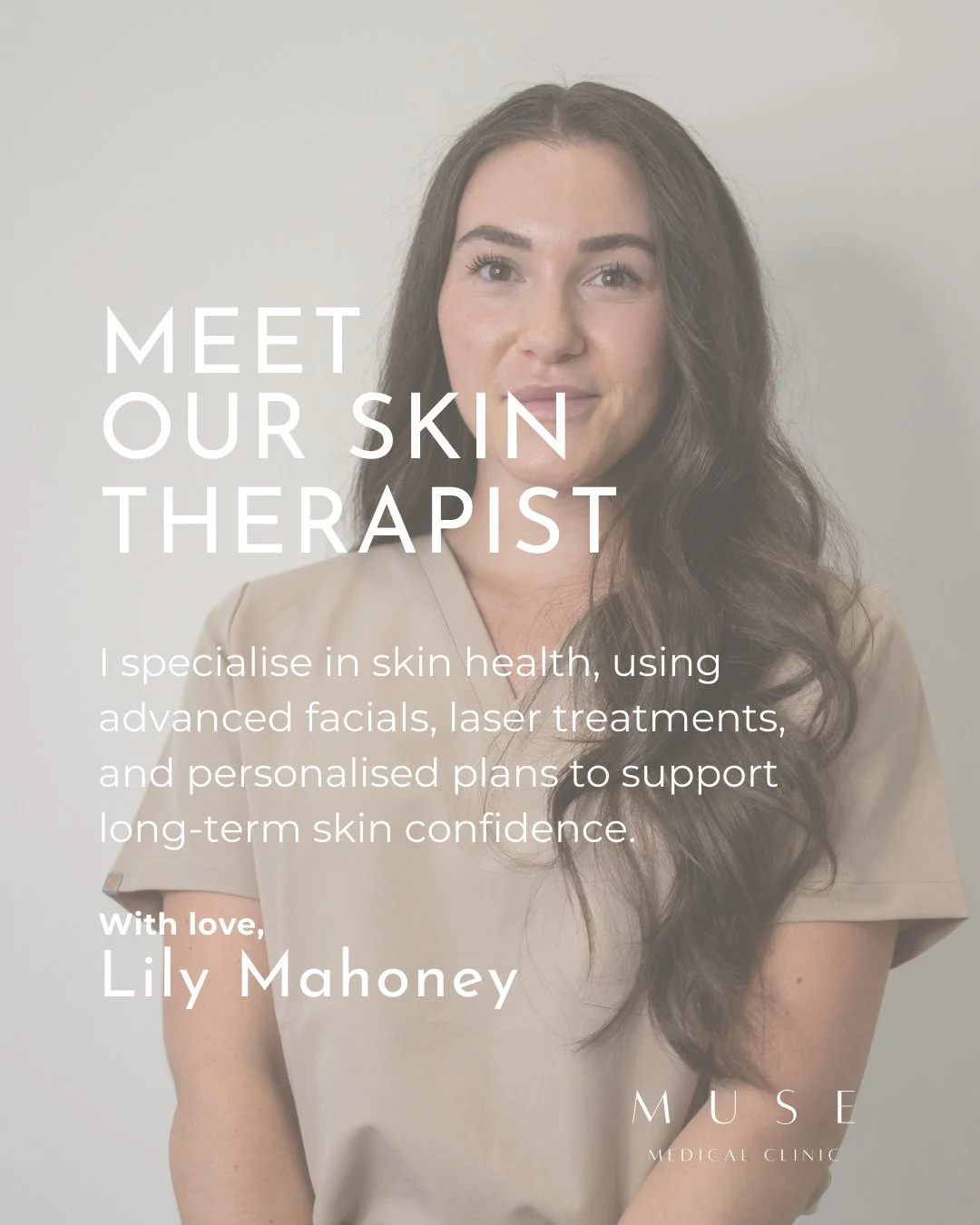 Meet Lily Mahoney⁠
⁠
Lily is a key part of the MUSE Medical team, bringing a calm, considered approach to advanced skin and laser treatments.⁠
⁠
As an experienced aesthetic therapist, Lily specialises in results-driven skin treatments, laser technolo