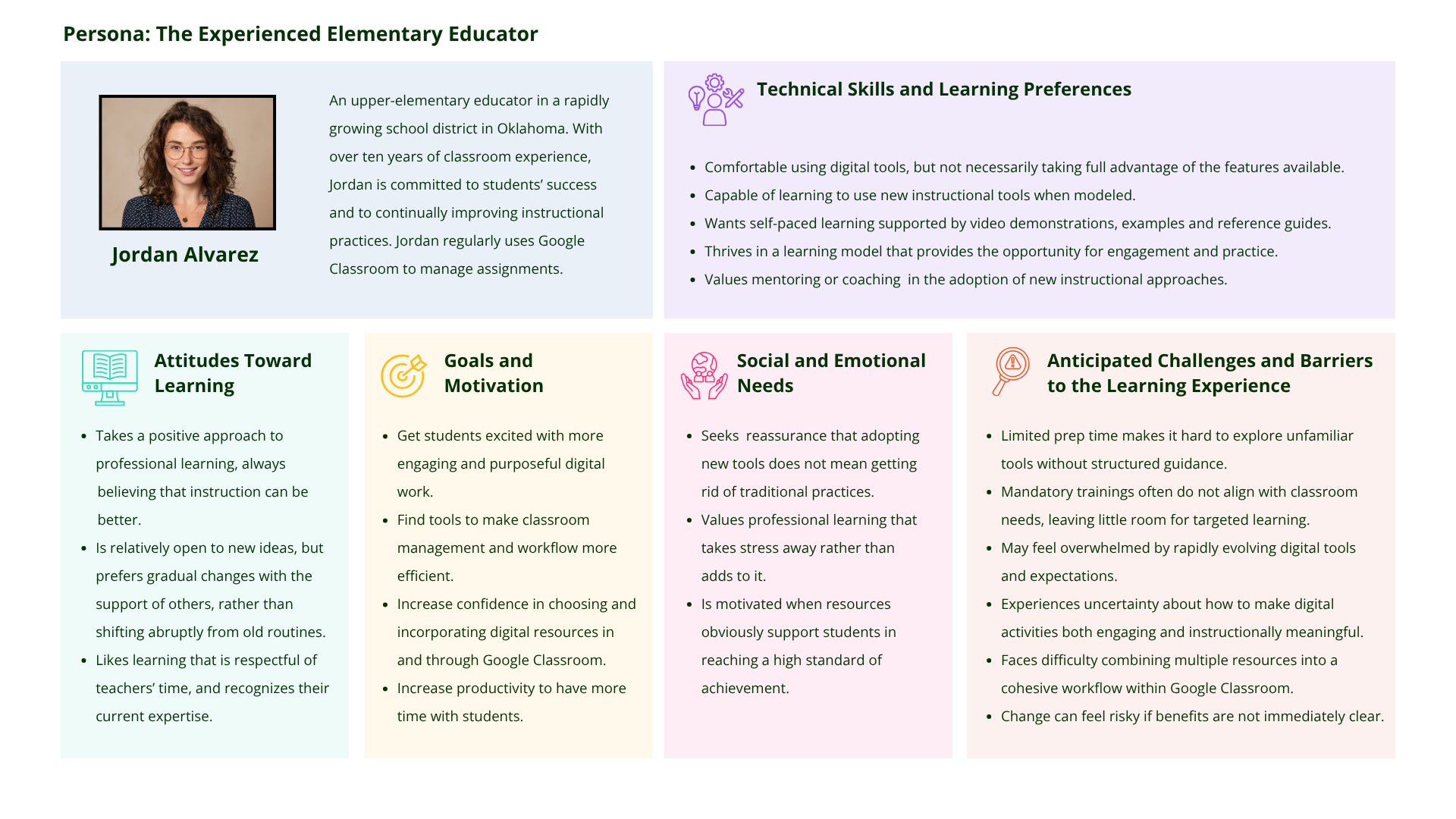 Persona of The Experienced Educator
