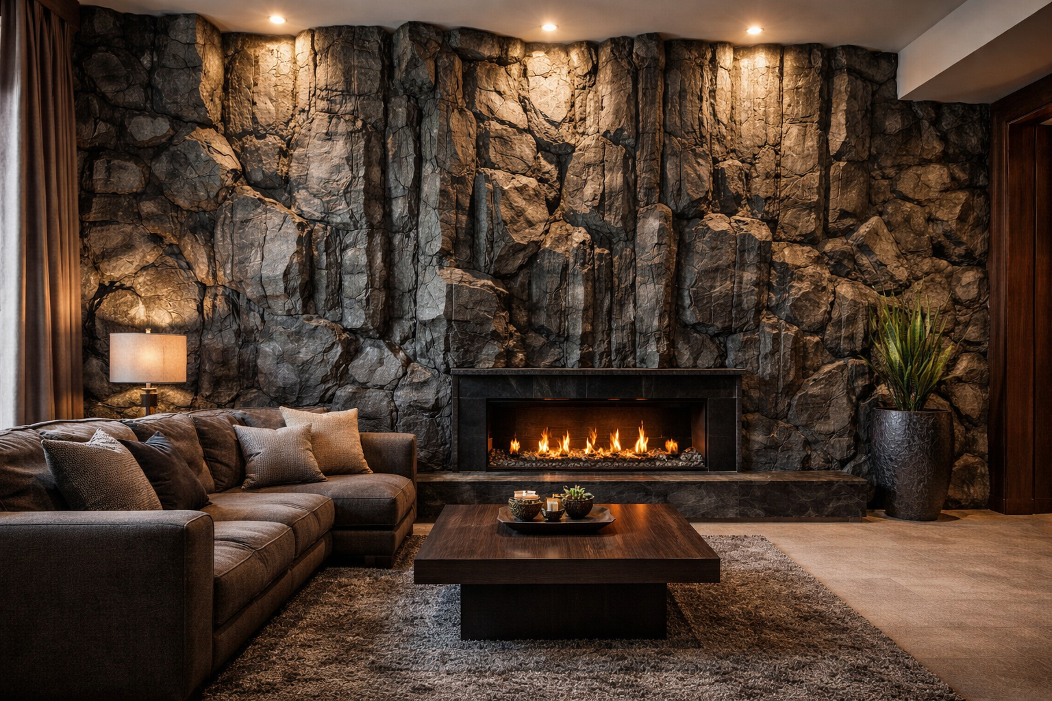 basalt feature wall Livingroom with Fireplace.png