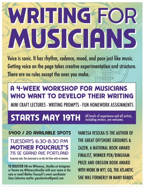 Workshop : Writing for Musicians 