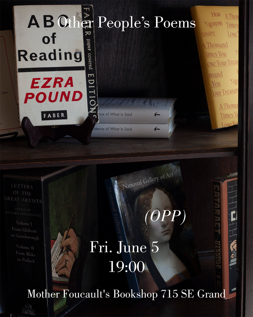 Other People's Poems (OPP) at Mother Foucault’s
